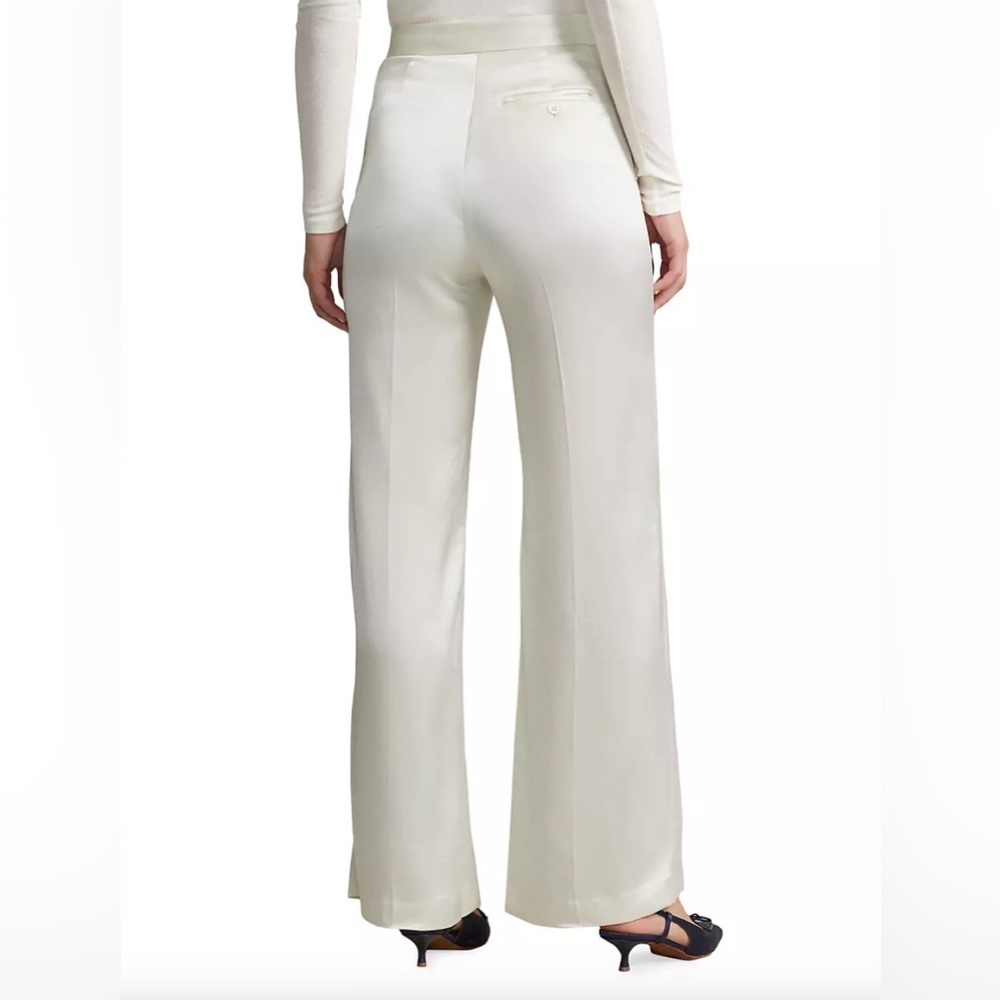 Polo Ralph Lauren High Waist Satin Wide Leg Trousers - Picture 6 of 10